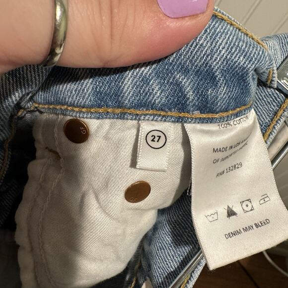 Grlfrnd Sara Super High Rise Slim Straight Jeans Size 27 - Picture 8 of 9